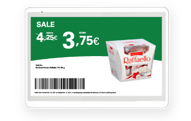 Etiquetas eletrónicas em loja